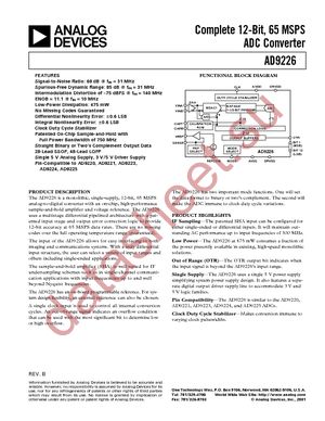 AD9226ARSRL datasheet  